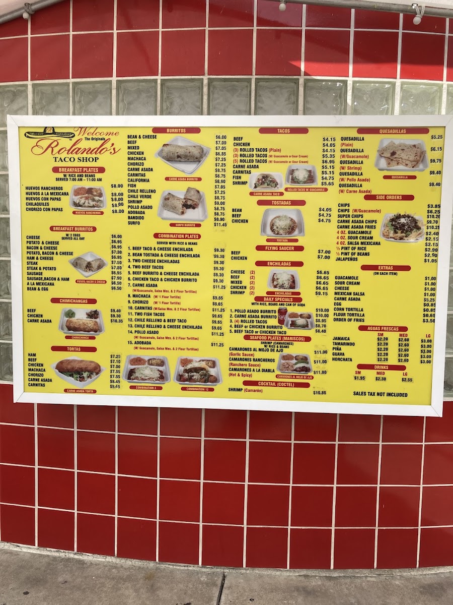 Rolando's Taco Shop Menu - Image 4